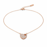 Dazzling Rose Gold Heart-Shaped Pendant Necklace