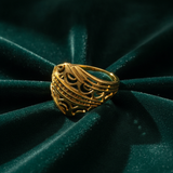 Traditional Filigree Gold Ring for Women