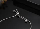 Classic CZ Tennis 925 Sterling Silver Adjustable Bracelet for Women & Girls