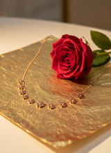 Elegant Rose Gold Floral pendant Necklace