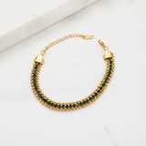 NXGOLD Designer Green Cubic Zirconia Bracelet for Women
