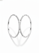 925 Silver Geometric CZ Bangles for Women