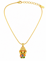 Charming Lucky Doll Pendant Chain Necklace