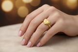 NXGOLD Golden Heart Charm Ring