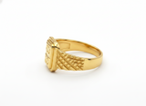 NXGOLD Premium Men’s Ring with Rectangular Engraved Design