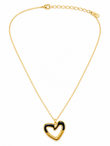 Elegant Dual-Tone Heart Necklace for Women