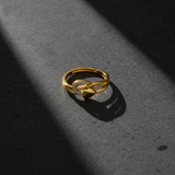 Elegant Heart & Infinity Cubic Zirconia Open Ring