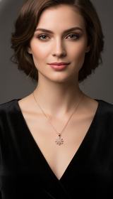 Dazzling Rose Gold Crystal Snowflake Pendant Necklace for Women