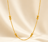 NXGOLD Bead Chain with Designer Barrel Charms for Women