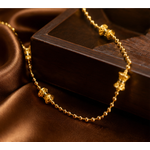 NXGOLD Bead Chain with Designer Barrel Charms for Women