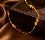 NXGOLD Bead Chain with Designer Barrel Charms for Women