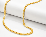 NXGOLD Premium Gold Rectangular Link Chain for Men & Women