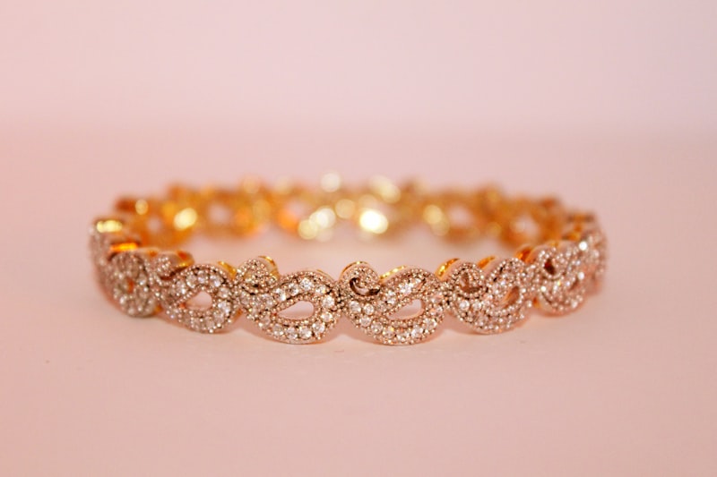 NXGOLD 9K Gold Tennis Bracelet