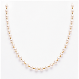 NXGOLD Elegant White Pearl & Gold Bead Chain for Women