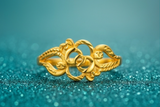NXGOLD Floral Filigree Charm Ring