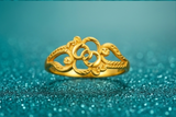 NXGOLD Floral Filigree Charm Ring
