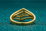 NXGOLD Geometric Triple Band Gold Ring