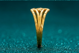 NXGOLD Geometric Triple Band Gold Ring