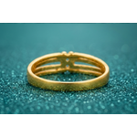 NXGOLD Dual Line Textured Gold Kada Bracelet