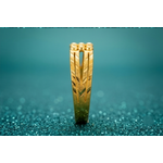 NXGOLD Dual Line Textured Gold Kada Bracelet