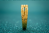 NXGOLD Dual Line Textured Gold Kada Bracelet