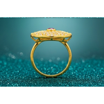 NXGOLD Celestial Ruby Crystal Statement Ring