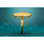 NXGOLD Celestial Ruby Crystal Statement Ring
