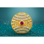 NXGOLD Celestial Ruby Crystal Statement Ring