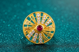NXGOLD Royal Sunburst Ruby Designer Ring